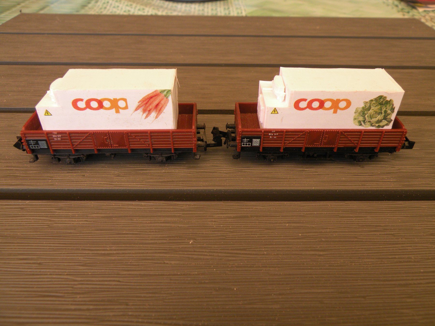 Modellini di ferrovie: Wechselbehälter N COOP (2 Stk.) – Nuovo e nell'imballaggio originale da Steffisburg venduto da loki36 1