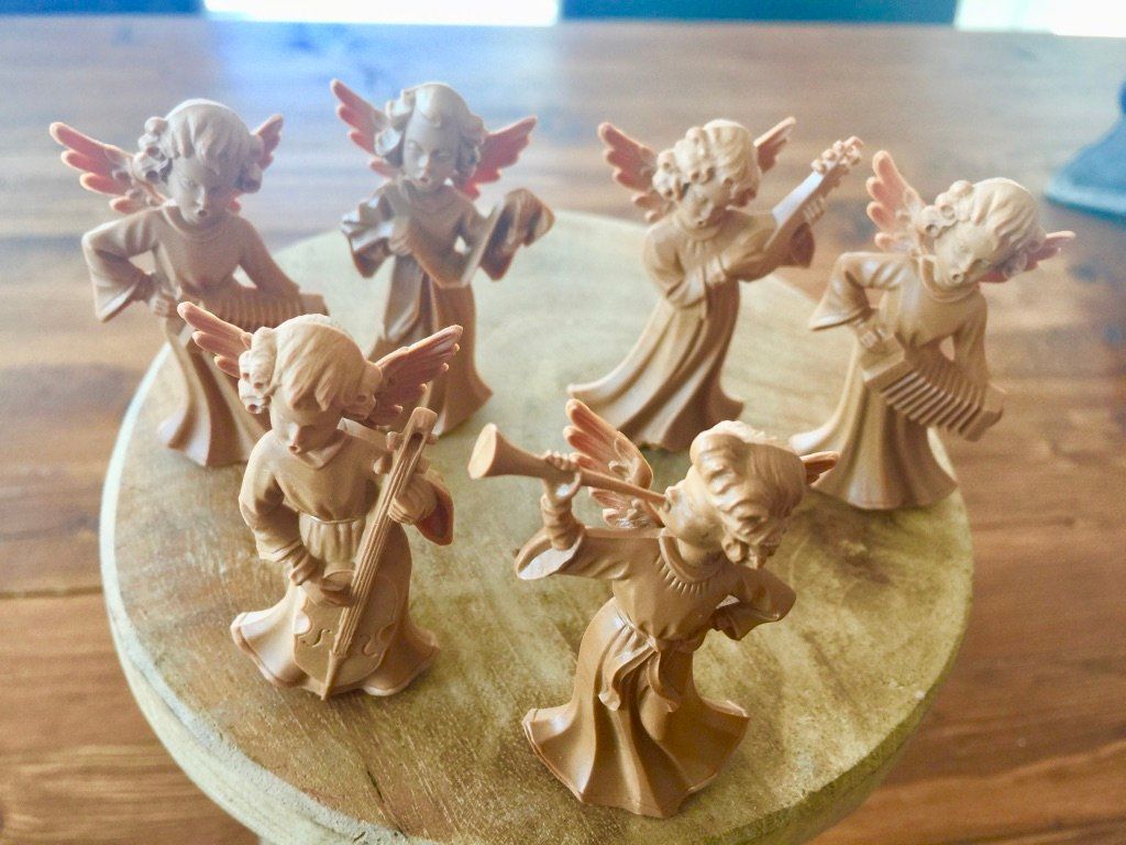 Statuette: 6 Vintage Engel – Usato da Kirchdorf venduto da Vintagewunder 1