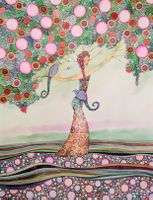 Original Aquarell "Symbiose" Bild Deko moderne Kunst