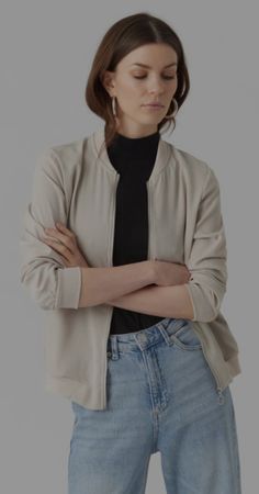 Bomberjacke Vero Moda Beige Grösse XS neuwertig