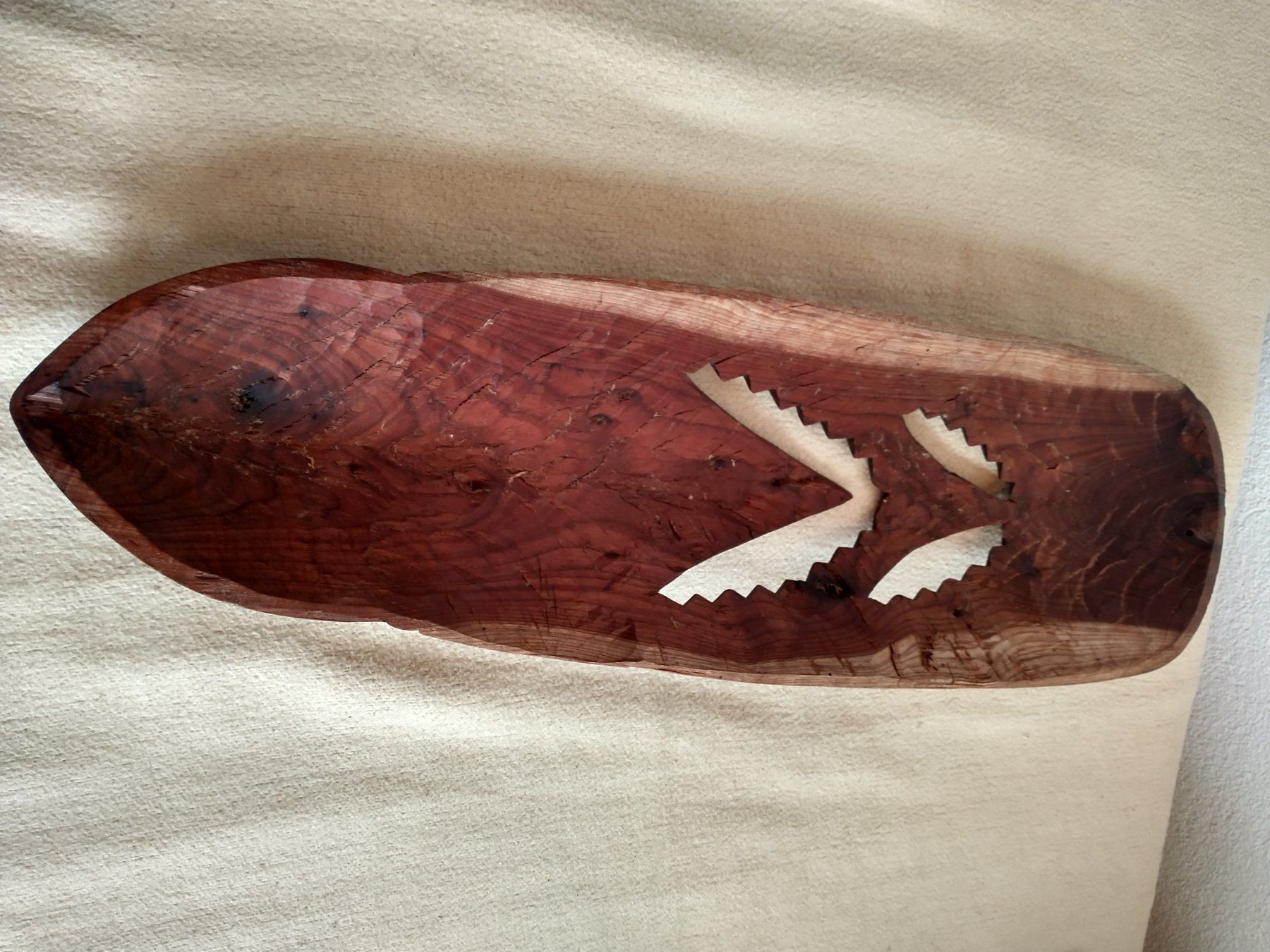 Internationale Kunst: Afrikanische Wandmaske Holz Maske vintage Afrika 65 cm – Gebraucht aus Löhningen von Chimae67 8