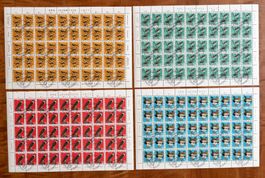 Pro Juventute 1971 Serie im Bogen mit  ET-ʘ und Gummi **