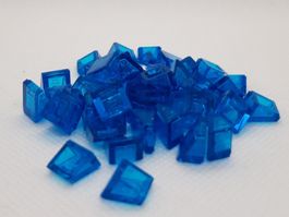 Lego 50 Stk. Schrägstein 1x1x2/3 (Transparent Blau)
