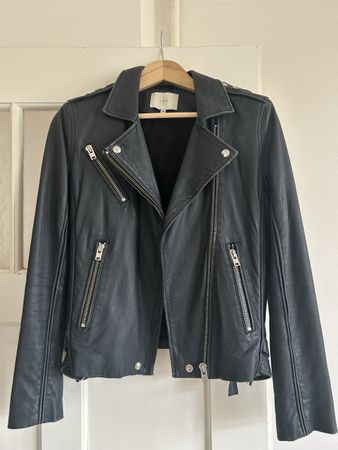 Lederjacke IRO graublau Grösse 38 guter Zustand