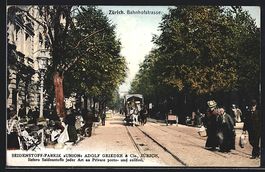 Zürich, Bahnhofstrasse mit Kutsche, Kin