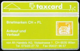 Taxcard 004E_05912 Von Ah Handels AG Briefmarke ungebraucht