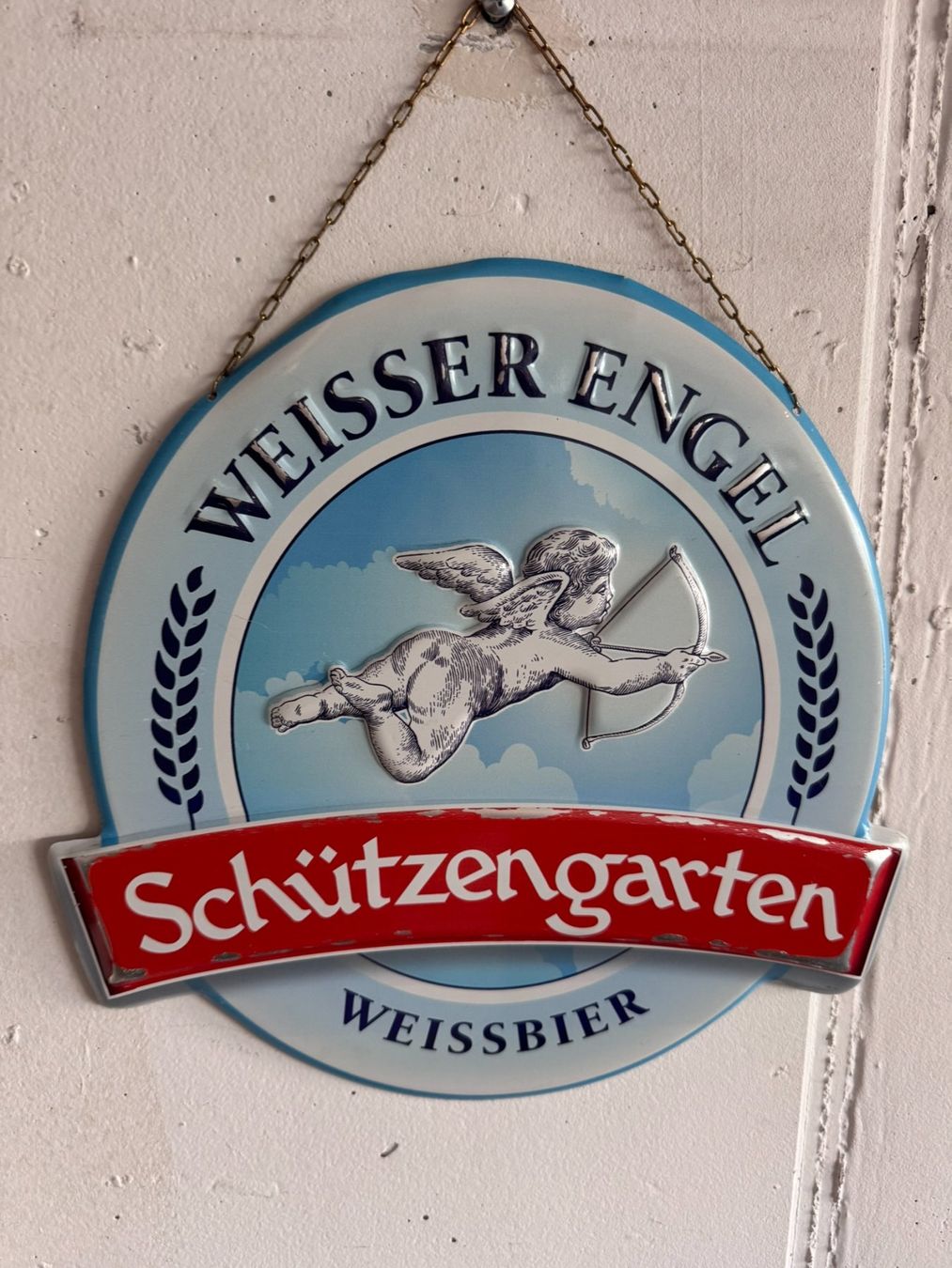 Schilder: Aluschild Schützengarten Weissbier – Gebraucht aus Wallenwil von Ramos3