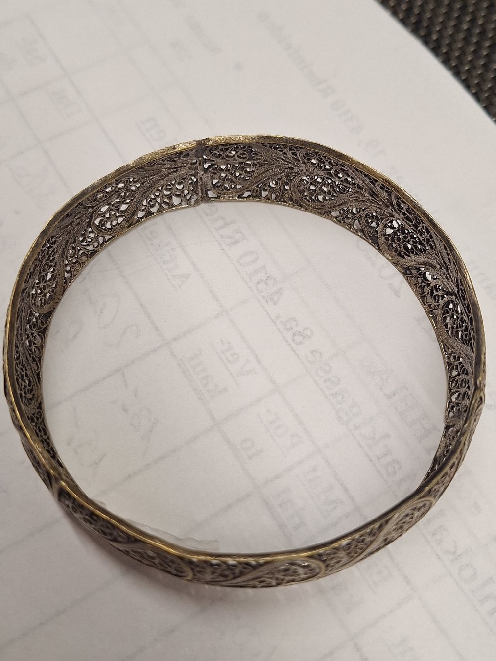 Bracciali & Braccialetti: Antike Filigran Armspange versilbert – Usato da Rheinfelden venduto da Cleopatra2000 1