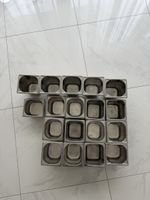 18x Edelstahl GN Behälter 1/9 Gastronorm Behälter Top Zustan