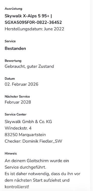 Flug- & Drachensport: Skywalk X-Alps 5 95+ – Gebraucht aus Bern von Denis.Gr 4
