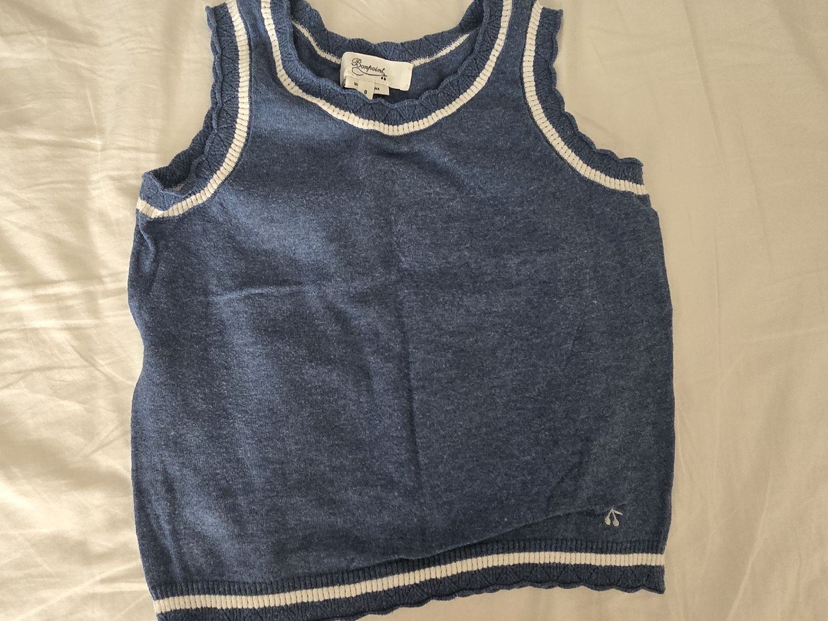 Bonpoint Camicette, T-shirt & Top: Charming Blue Bonpoint Knit Top – Usato da bern venduto da gsh_2w9d