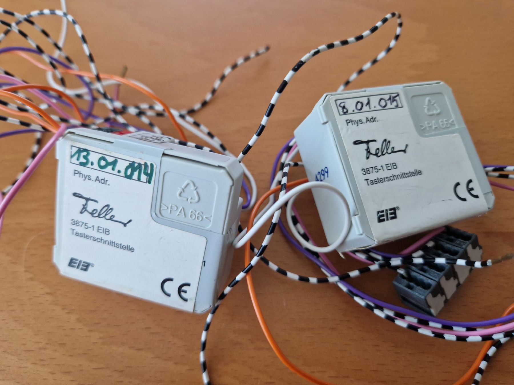 Elektronikbauteile: Feller Tasterschnittstelle 3875-1 EIB 2 Stück – Gebraucht aus Steinen von Stromer14