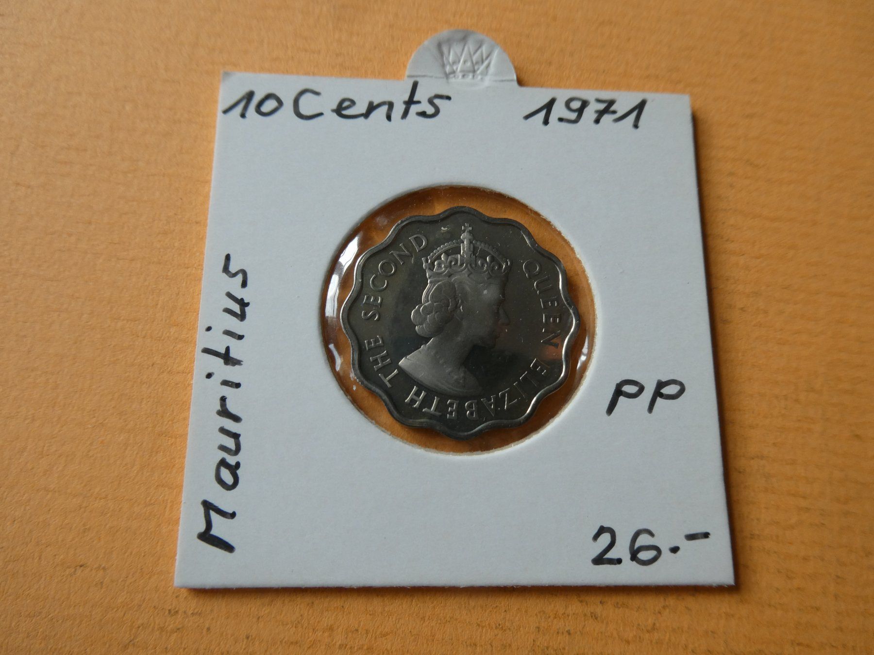 Alle Münzen: Mauritius 1971,  10 Cents   PP. – Gebraucht aus Hinterforst von Rohusri