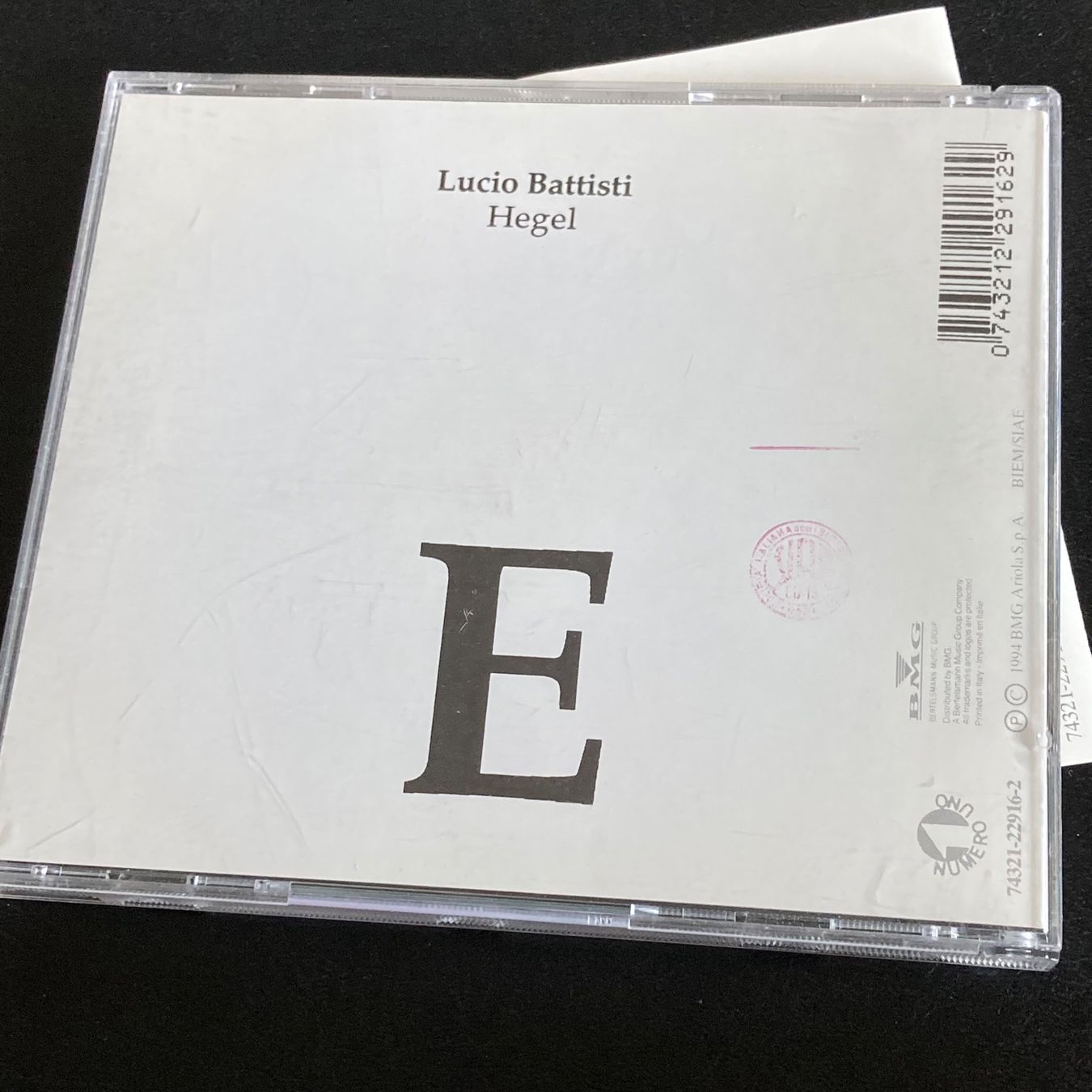 CD: Lucio Battisti - Hegel – Usato da Bern venduto da Ntsamina 1