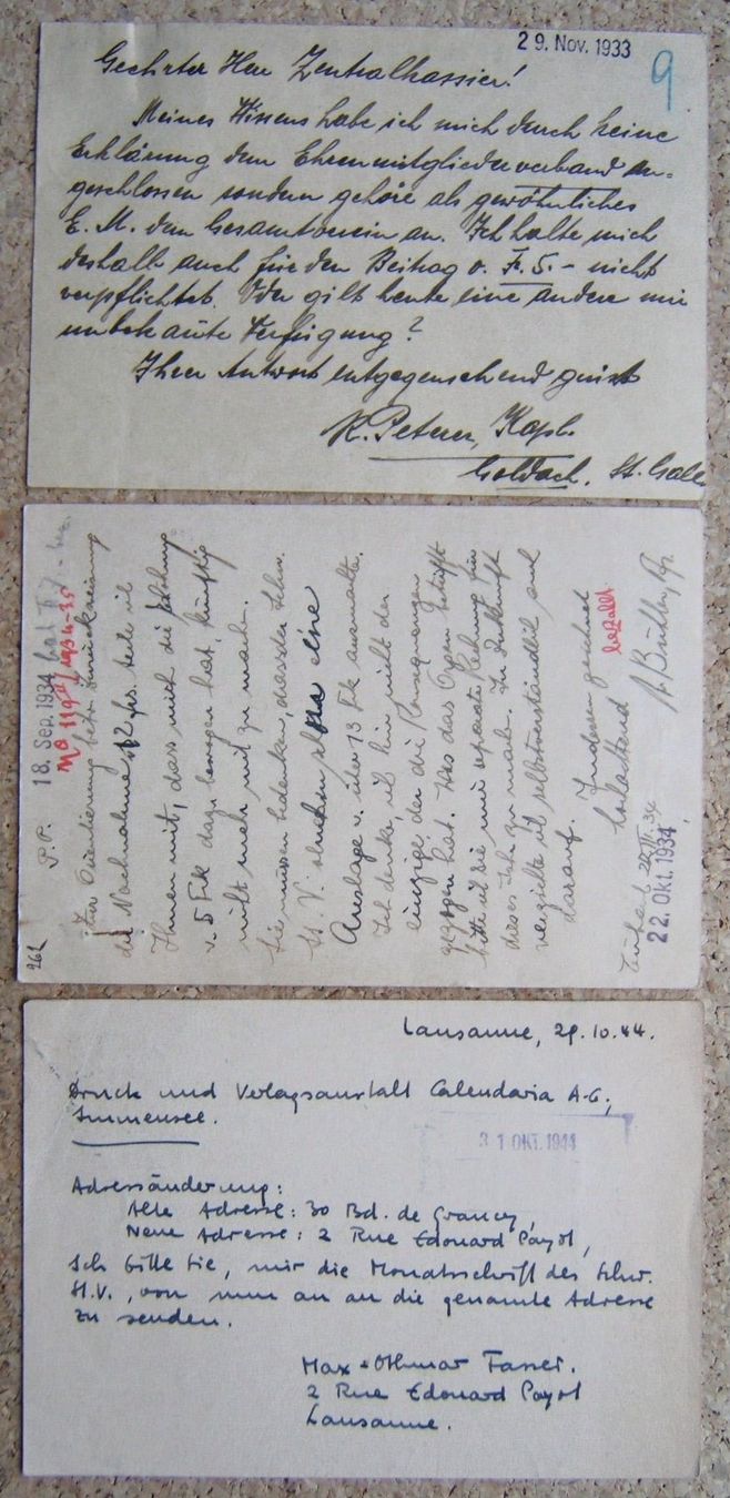 Tutti i francobolli: 3 BILDPOSTKARTEN KT. GRAUBÜNDEN 1933 / 1934 / 1944 – Usato da Brunnen venduto da Nonne04 1
