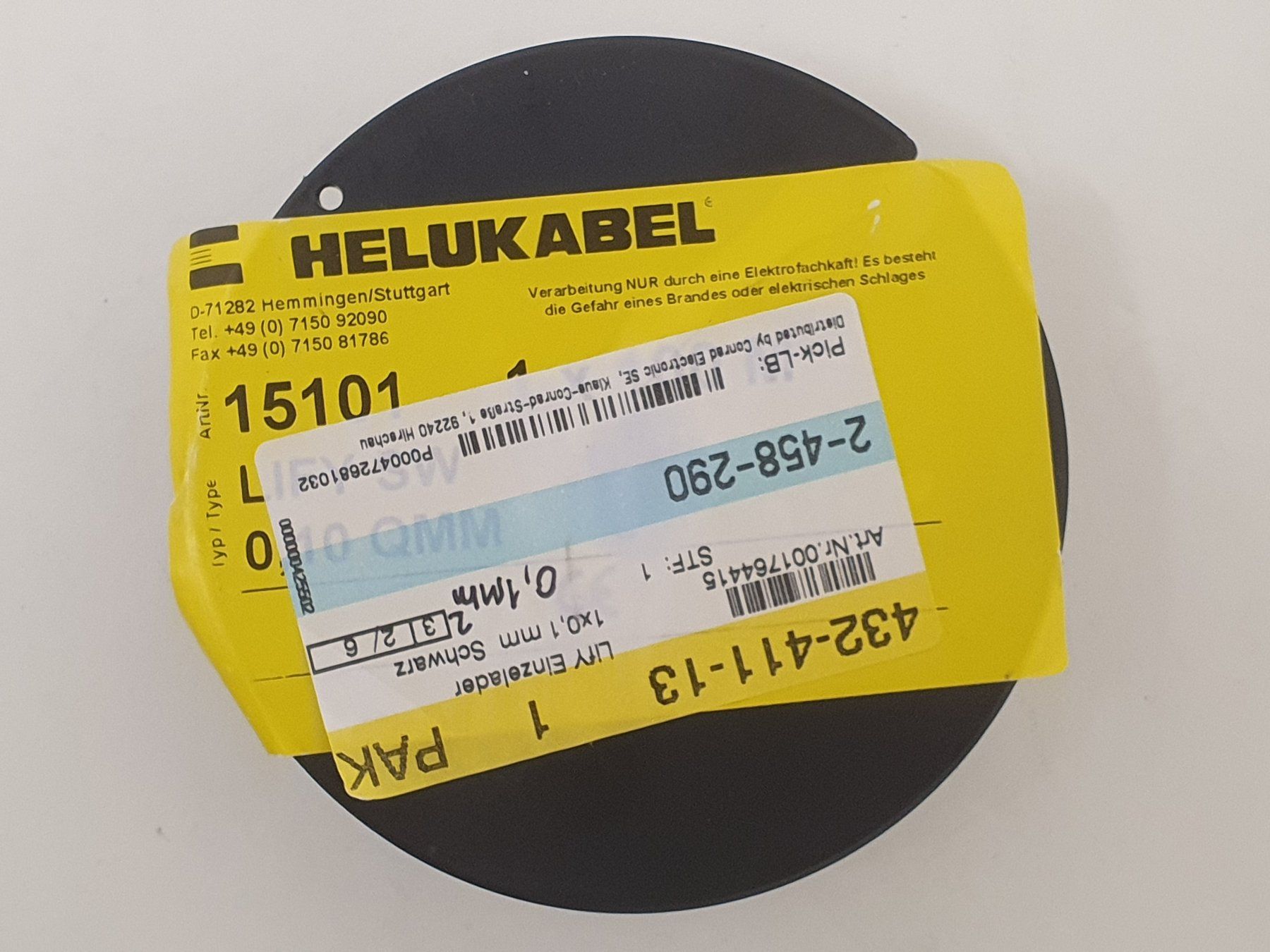 Kabel: Litze, Kabel Einzelader HELUKABEL 0.10 mm2, Schwarz 100 m – Neu und originalverpackt aus Aegerten von taxidermo 3
