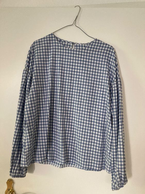 Damen Langarmshirt Loose Fit - Karierte Bluse Mit Kragen Für Büro