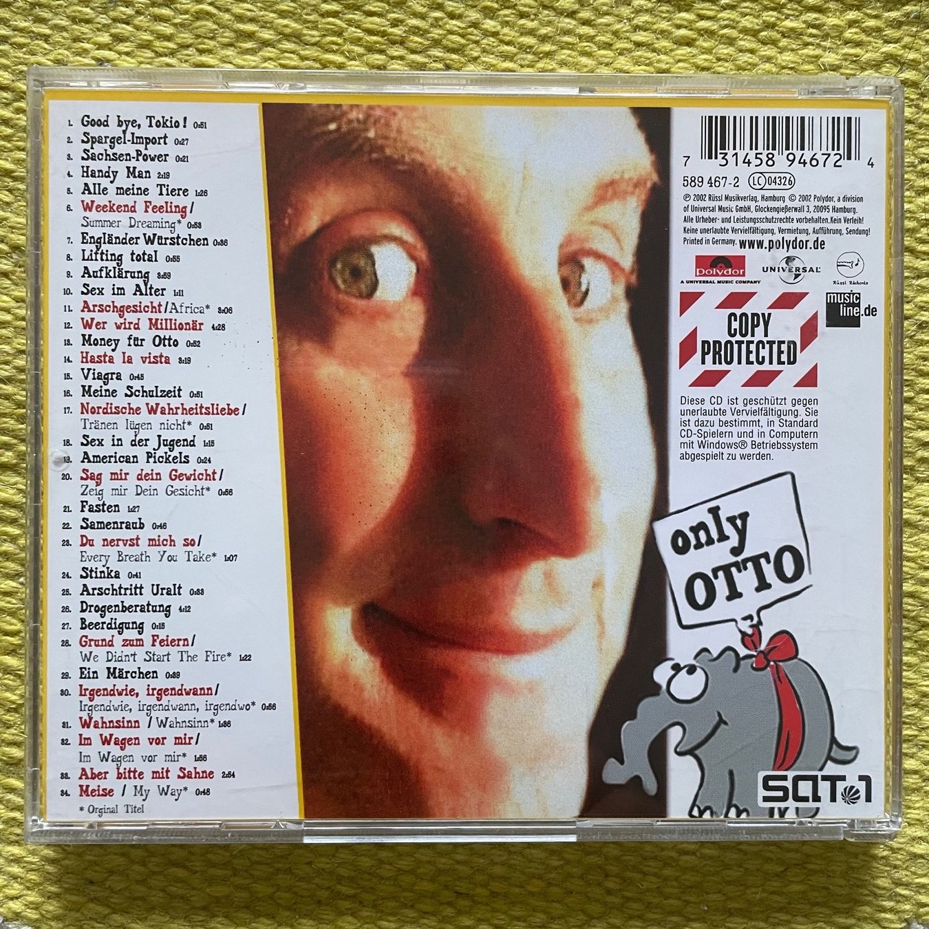 CD: OTTO WAALKES-ONLY OTTO – Usato da Rorschacherberg venduto da CD-Roli 1