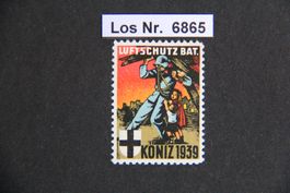 2. Weltkrieg-Marke Luftschutz                       Los 6865