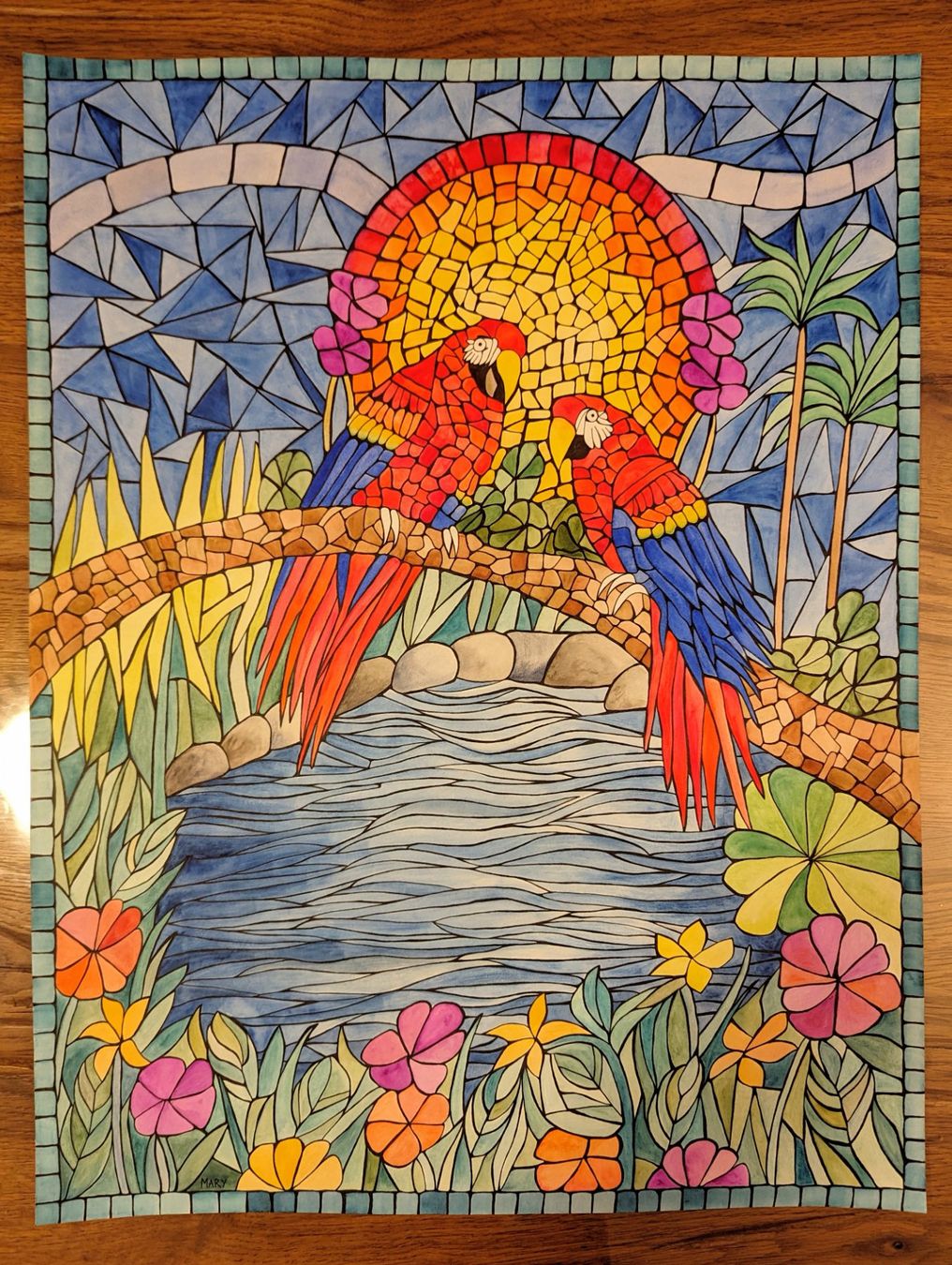 Gemälde: Aquarell "Papagei" – Neu und originalverpackt aus Wittenbach von Mary.M.Boesch 3