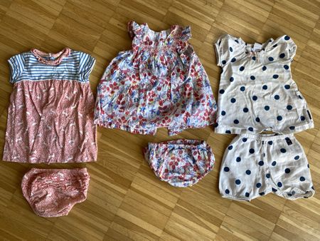 Baby summer Dresses with matching pants size 62