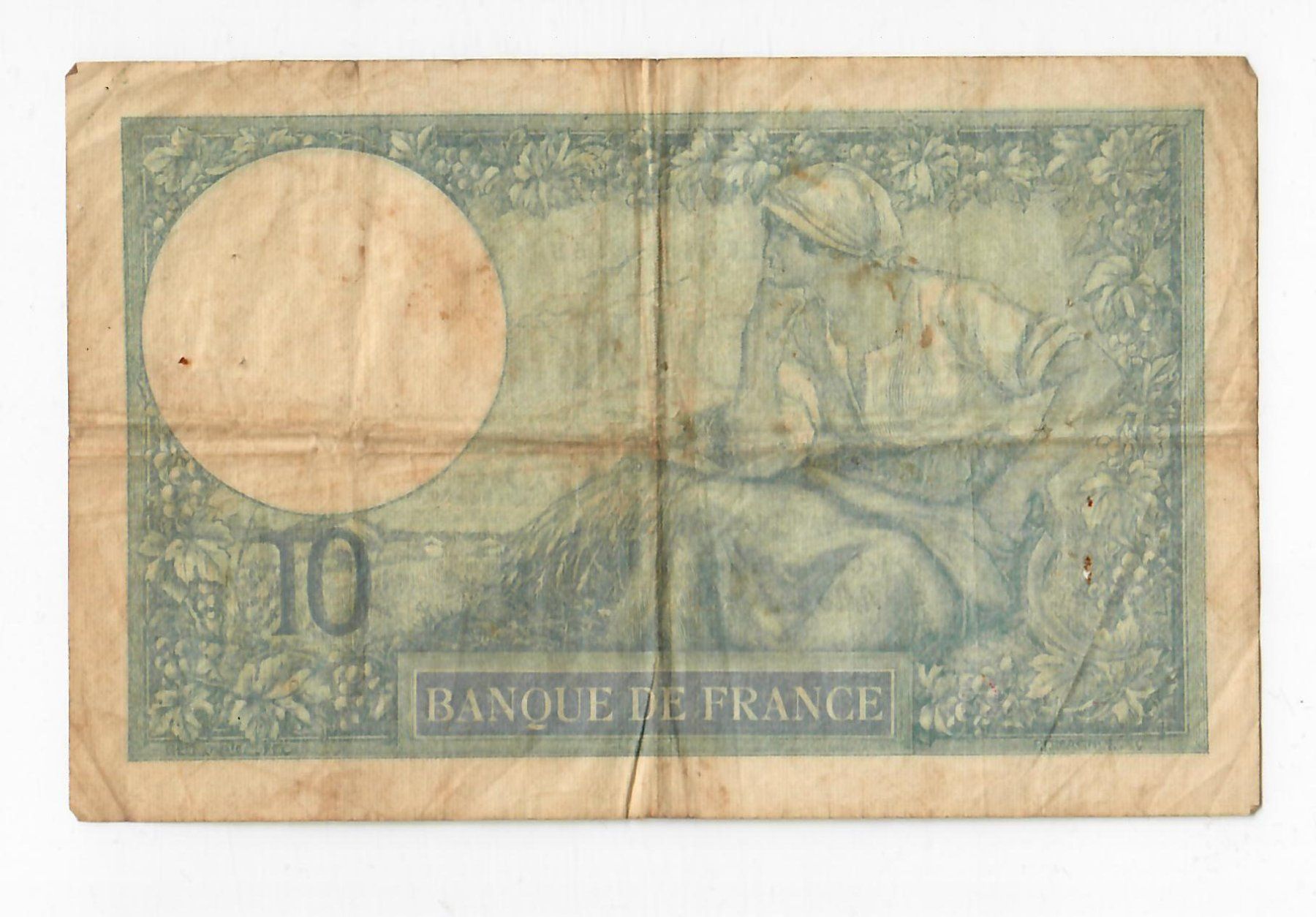 Banknoten: Banknote Frankreich, 10 Francs, 1939 – Gebraucht aus Landquart von balboajimmy 1