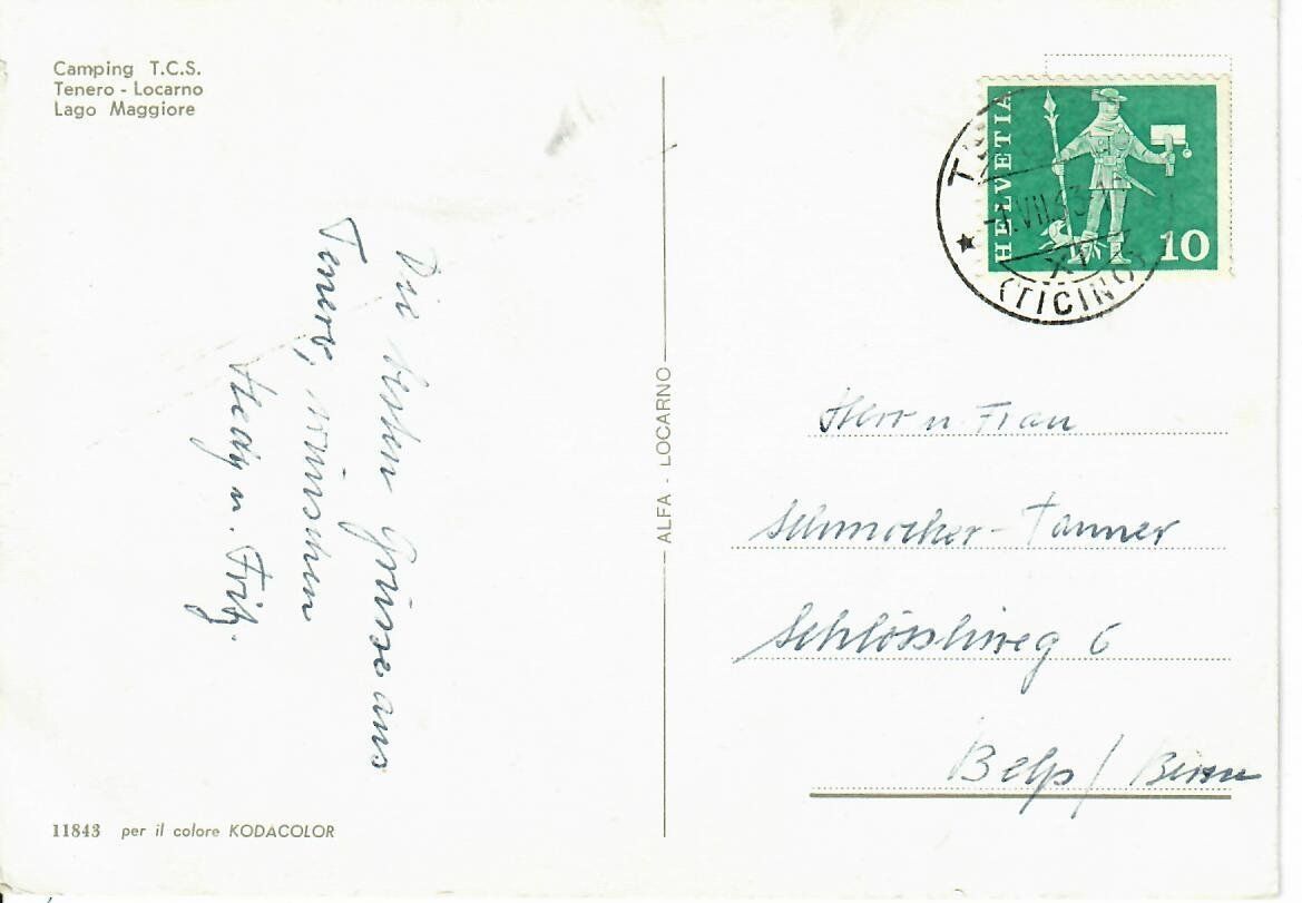 Cartoline postali: Camping TCS Tenero – Usato da Hochdorf venduto da Ziegel-16 1