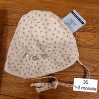 Sterntaler Babymütze mit Herzchen, Grösse 35, neu, sommerhut
