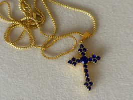 Luxus Elegante Kette 60 cm Farbe Gold