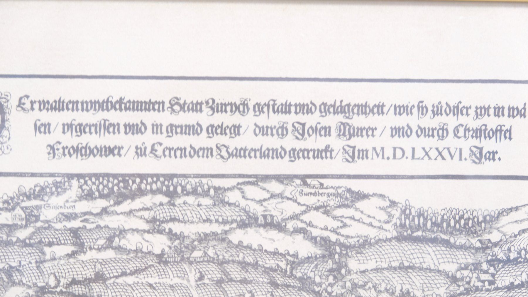 Cartine & Atlanti: Murerplan 1576 - Zürich Stadtplan – Usato da Volketswil venduto da brockipfannenstil 5