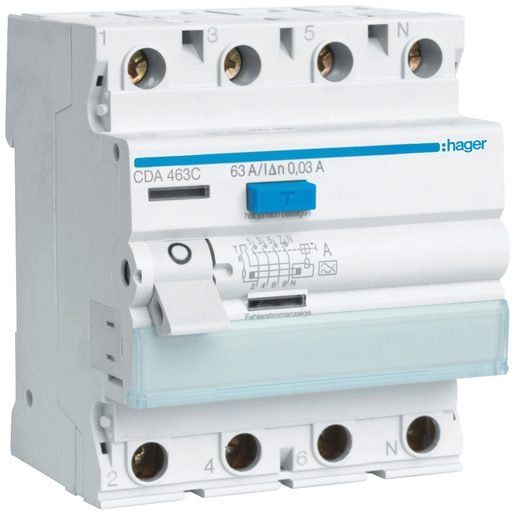 Hager Alimentazione elettrica: Interrupteur différentiel Hager 63A 30mA 3LN – Nuovo e nell'imballaggio originale da Venthône venduto da TAR