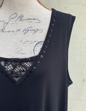 Superbe robe habillée ULLA POPKEN 50%viscose dentelle t.50