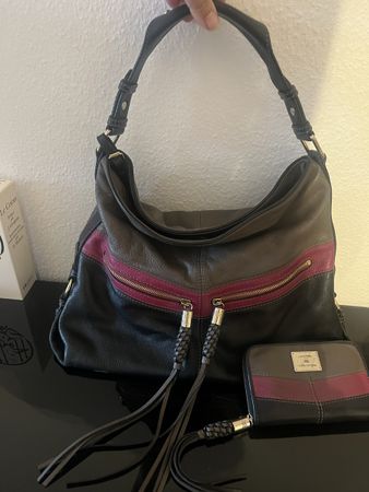 Sac à main Lancel en cuir multicolore, parfait pour l'hiver