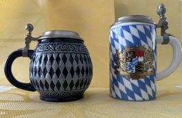 Bierkrüge mit Zinndeckel -EIN MUSS FÜRS OKTOBERFEST