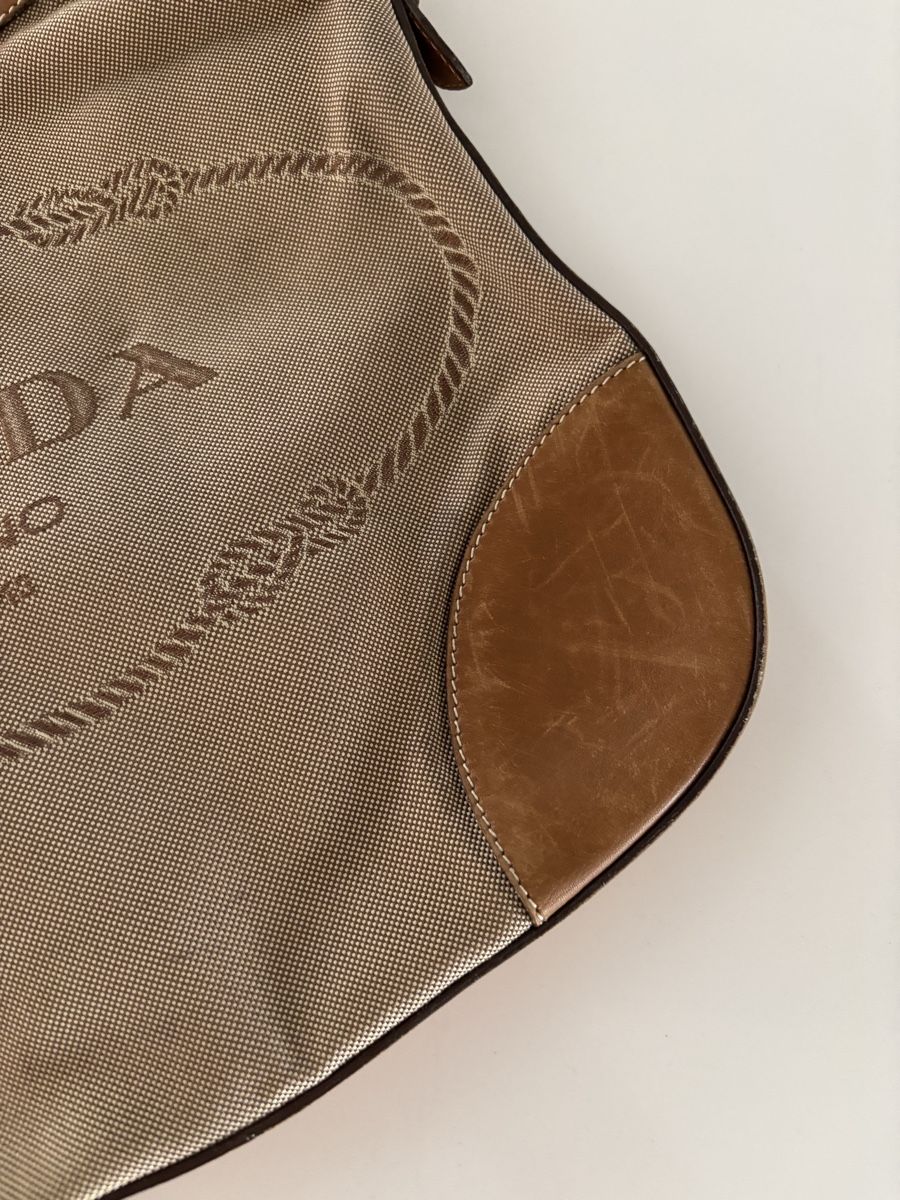 Prada Taschen: Prada Beige Bag - Canvas & Leather – Gebraucht aus Bulle von lalooo 1