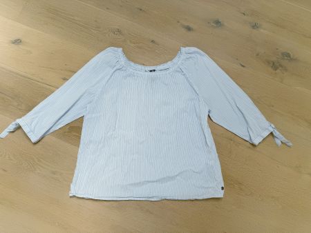 Blusenhirt hellblau weiss gestreift, Gr. 44