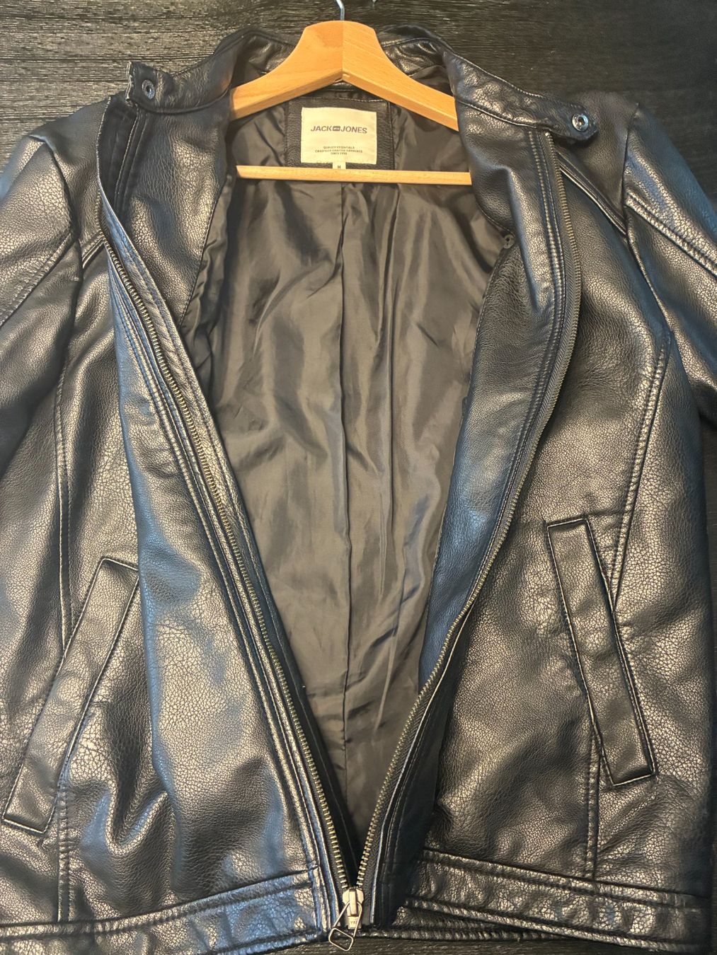 Jack & Jones Giacche: Black Leather Jacket Jack & Jones in very good condition – Usato da Küsnacht ZH venduto da dav_2hzv 1