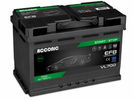 Autobatterie Starterbatterie, 70Ah, EFB, NEU, start / stop
