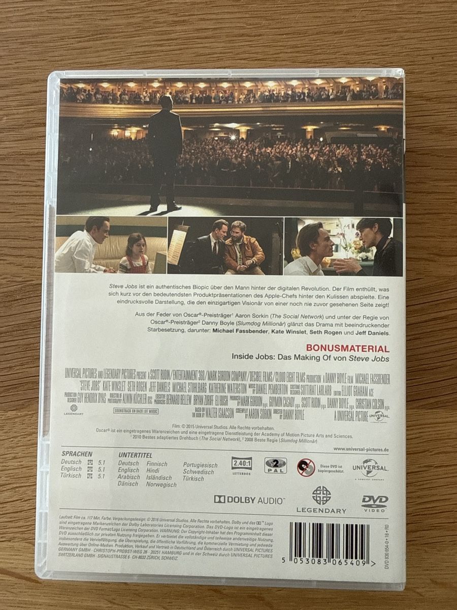 Tutti i DVDs: Steve Jobs – Usato da Münsingen venduto da Sim2977 1