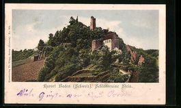 AK Baden, Schlossruine Stein, 1901