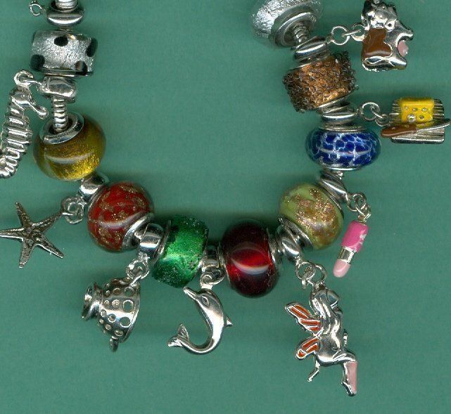 Armbänder & -reifen: Silber 925  Bettelarmband mit Glaskugeln – Neu (gemäss Beschreibung) aus Chur von omonia 2