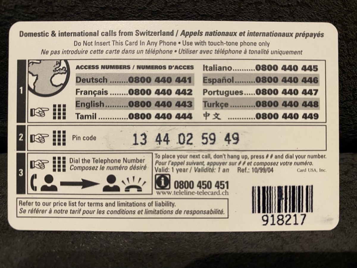 Telefon- & Taxkarten: Teleline – Gebraucht aus Lausanne von babacard10 1
