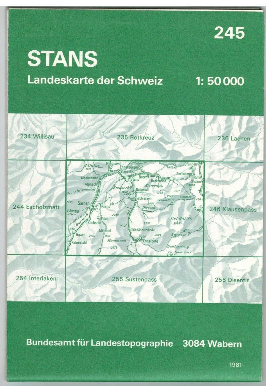 Cartes géographiques & atlas: Landkarte Stans 1981 – D'occasion à Zürich par tol_b7c7