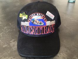 Vintage Alcatraz "The Rock" Cap Snapback Schwarz mit Pins