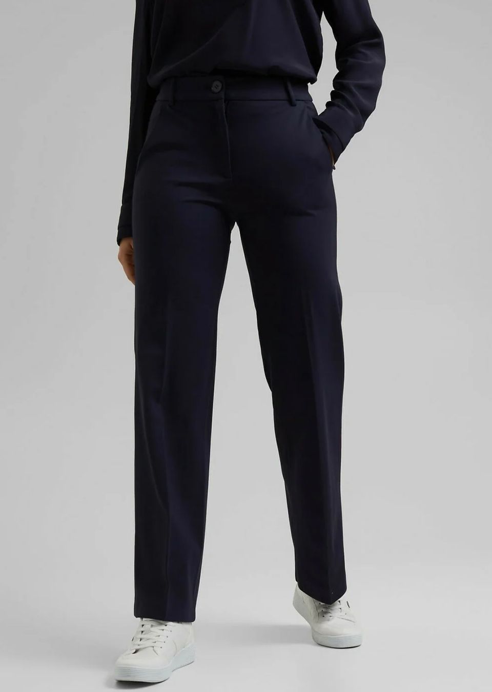 Esprit Pantaloni: Stoffhose von Esprit, dunkelblau, Gr. 38 – Nuovo (secondo la descrizione) da Zürich venduto da KEEPINSPIRED 1
