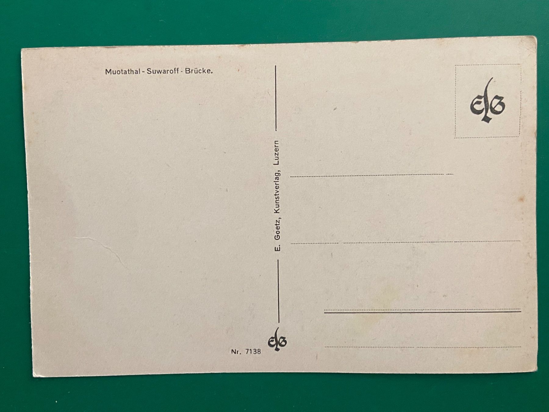 Cartoline postali: Muothatal - Suwaroff-Brücke – Usato da Steg VS venduto da _vinci_ 1