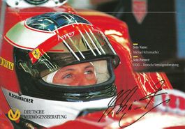 Autogrammkarte, Formel 1, Ferrari, Michel Schumacher