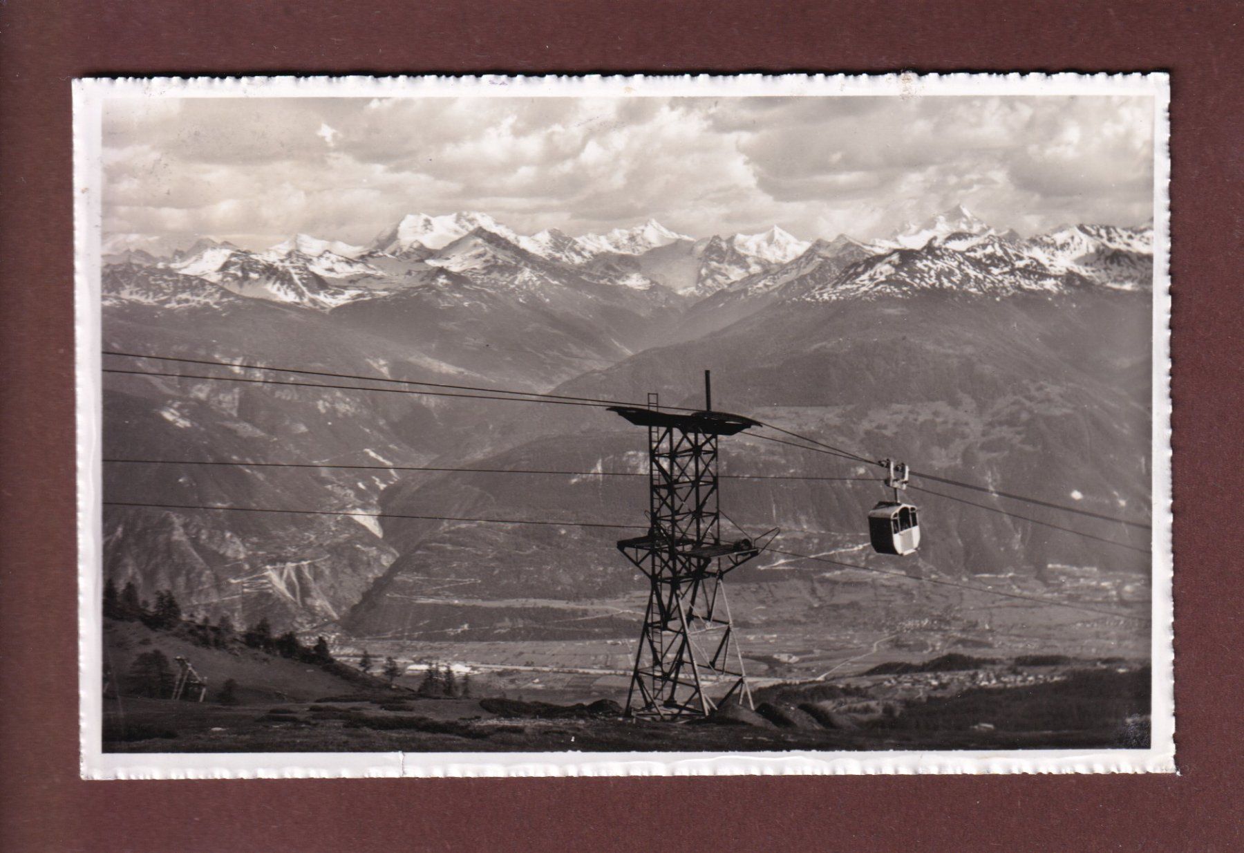 Cartes postales: Téléférique CRANS BELLA-LUI - 1956 – D'occasion à Pully par nicecards-shop