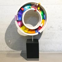 Kunst Zen Deko Skulptur Beton – Ensō Kreis modern Meditation