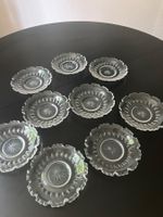 Vintage Butter Käse Teller aus Crystal Cut Glass